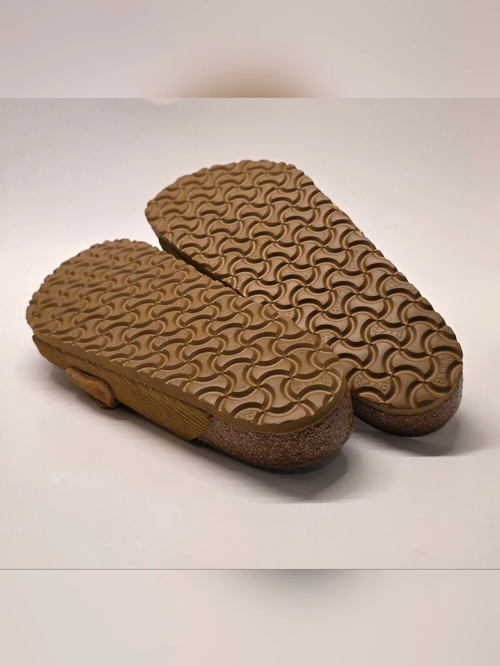 BIRKENSTOCK Kyoto Suede Leather Embossed Corduroy Cork Brown 44 Men's Size 11